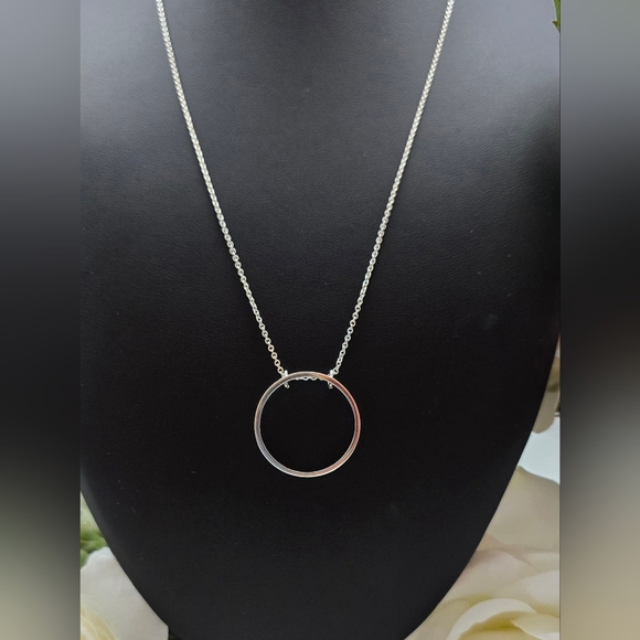 ♥️ CIRCLE OF LIFE STERLING SILVER NECKLACE - Picture 3 of 6